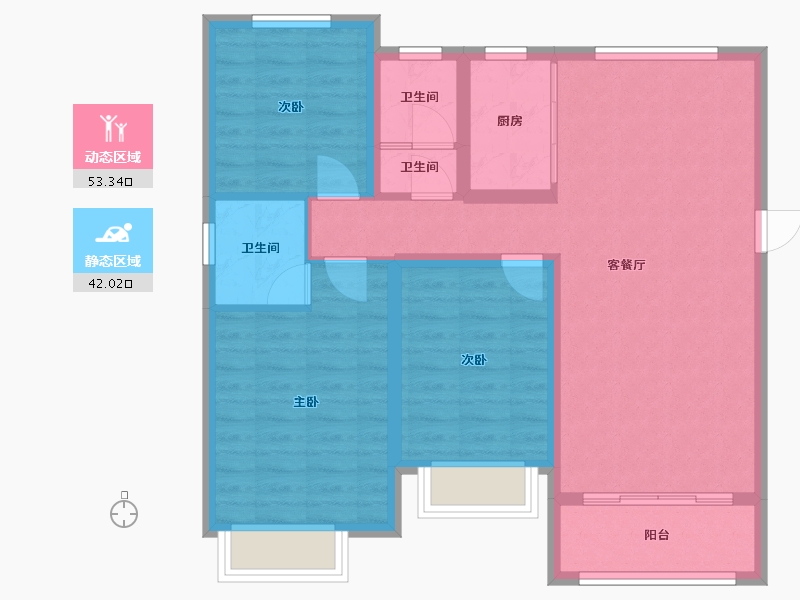 河北省-衡水市-恒丰理想城-98.00-户型库-动静分区