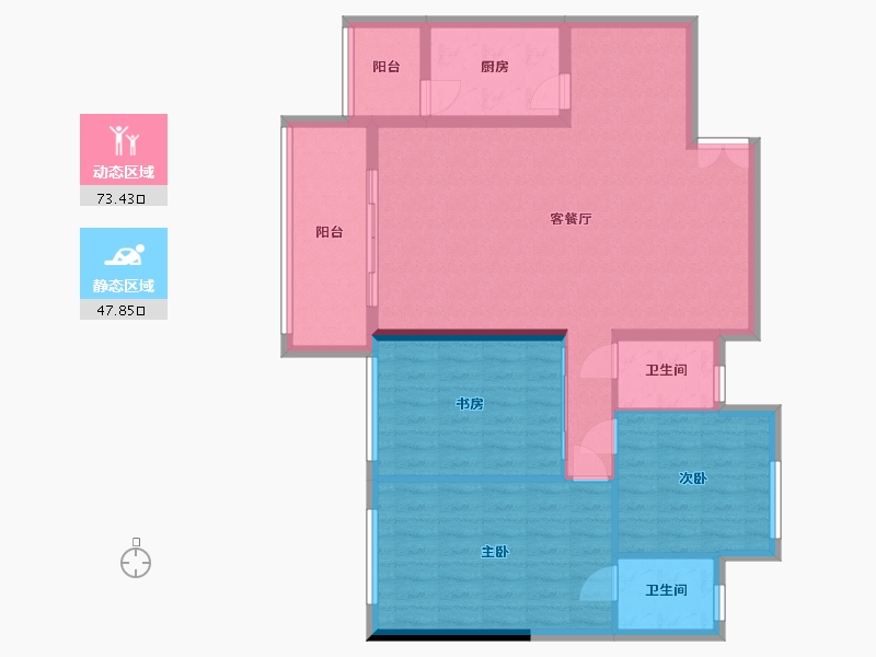 四川省-绵阳市-圣名国际广场-105.00-户型库-动静分区