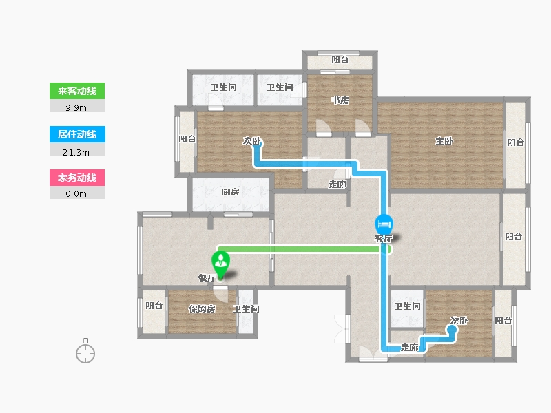 陕西省-西安市-荣禾曲池东岸-210.56-户型库-动静线