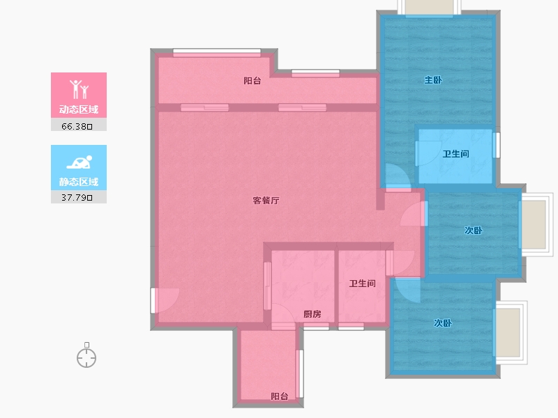 北京-北京市-悠乐汇-D座-100.00-户型库-动静分区