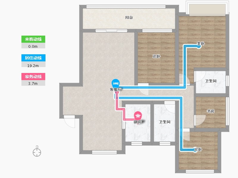 安徽省-滁州市-北京城建国誉锦城-103.00-户型库-动静线