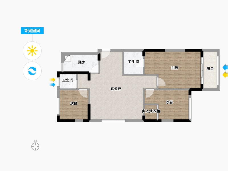 福建省-福州市-融侨则徐道壹号-80.00-户型库-采光通风