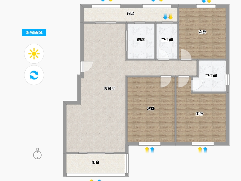 江苏省-无锡市-江南华府-112.00-户型库-采光通风