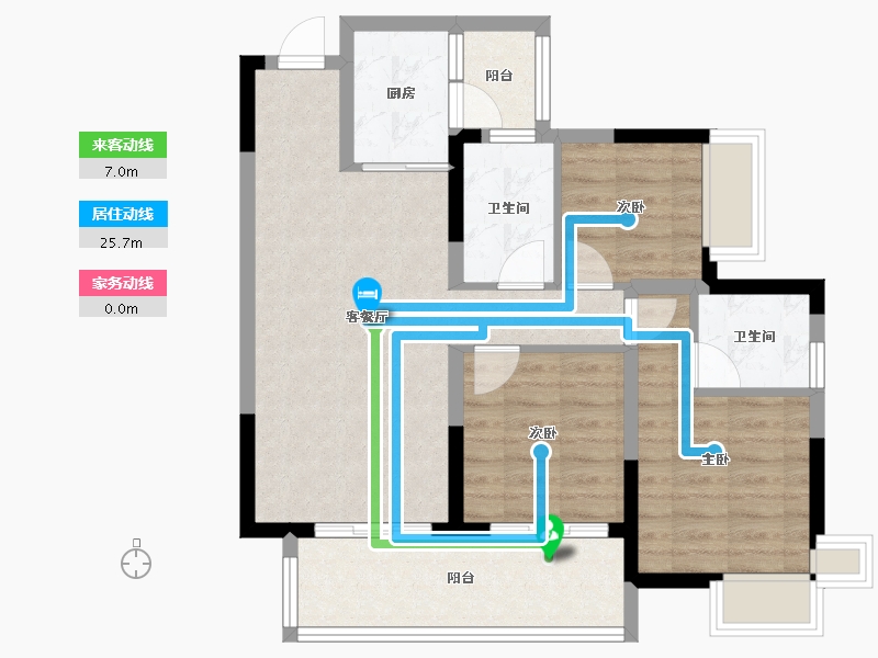 四川省-雅安市-凯悦天地-90.00-户型库-动静线