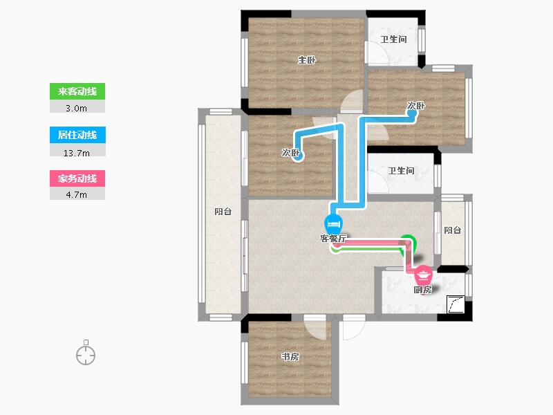 四川省-自贡市-绿地新里城-95.00-户型库-动静线