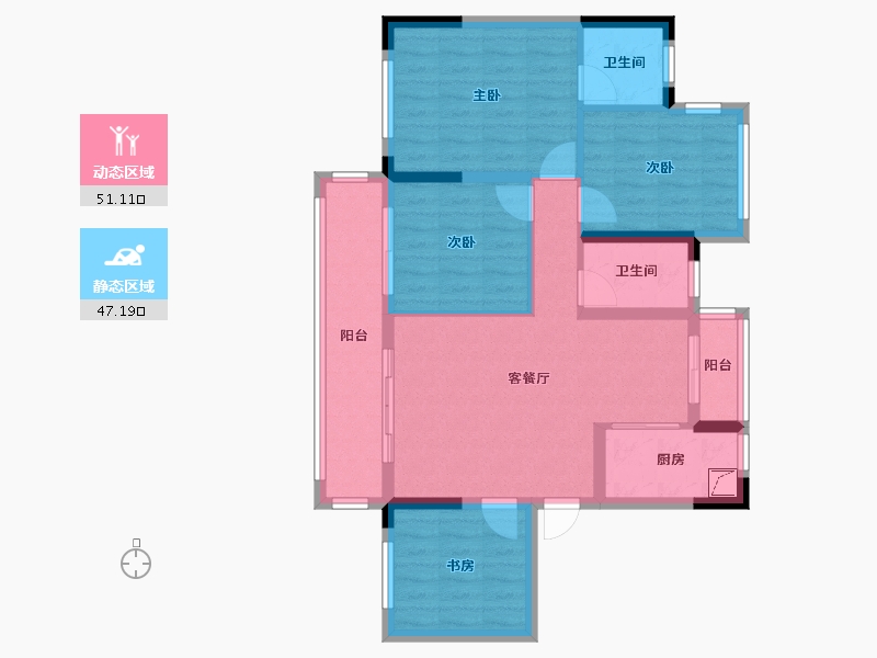 四川省-自贡市-绿地新里城-95.00-户型库-动静分区