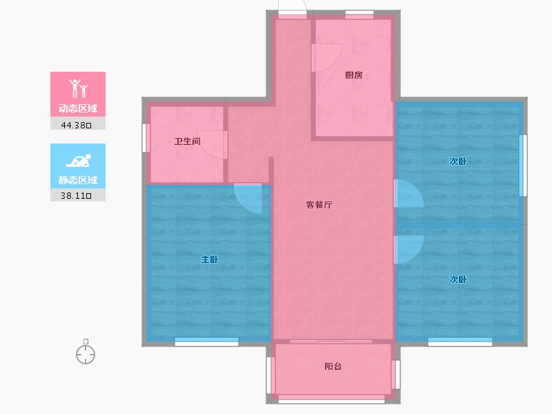 上海-上海市-振新大厦-75.00-户型库-动静分区