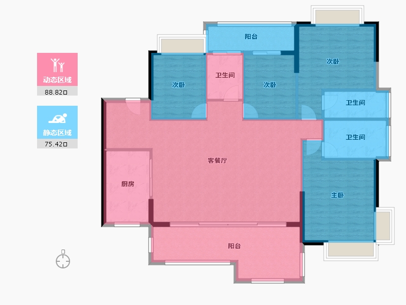 广东省-惠州市-星岸城-130.00-户型库-动静分区