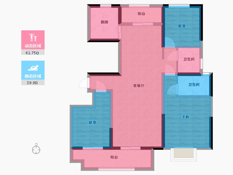 河南省-新乡市-中梁书香府-90.00-户型库-动静分区