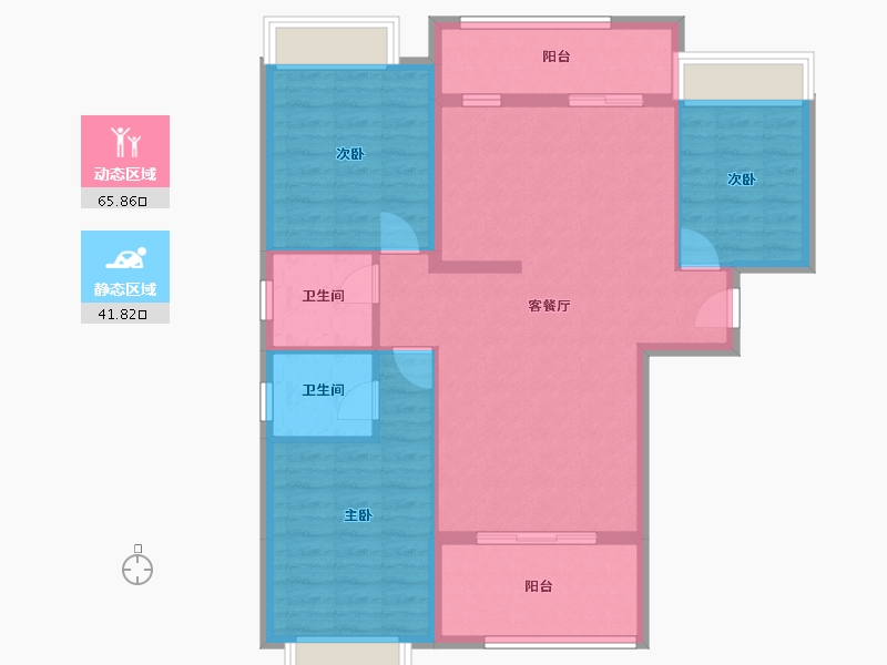 湖南省-常德市-青年新城-94.28-户型库-动静分区