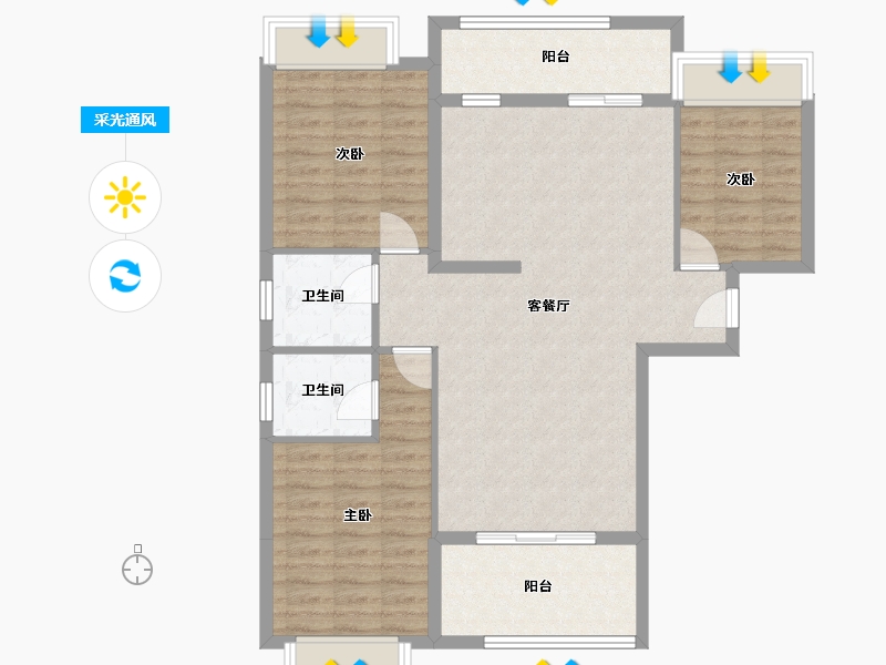 湖南省-常德市-青年新城-94.28-户型库-采光通风