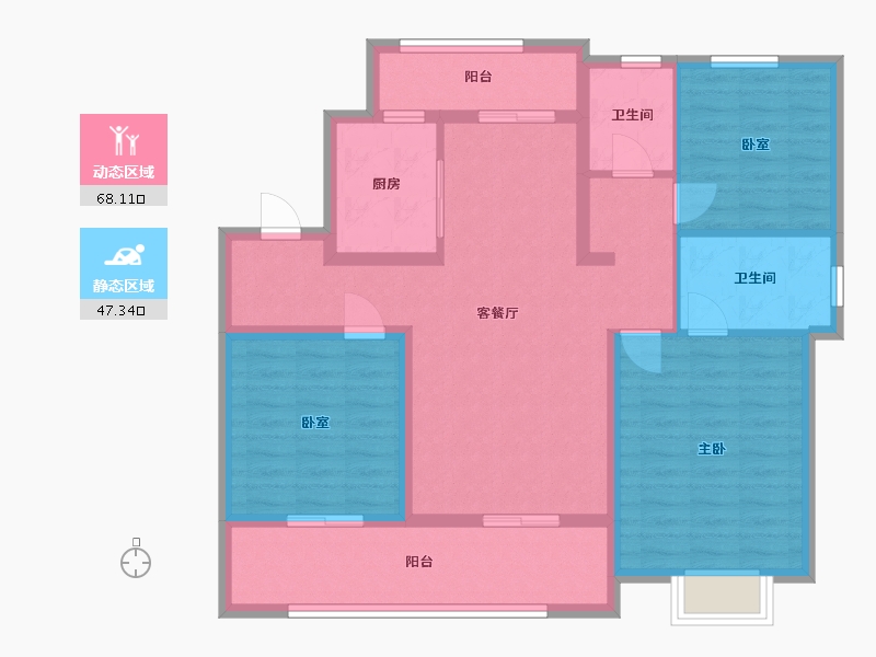 江苏省-南通市-九龙学府-103.00-户型库-动静分区