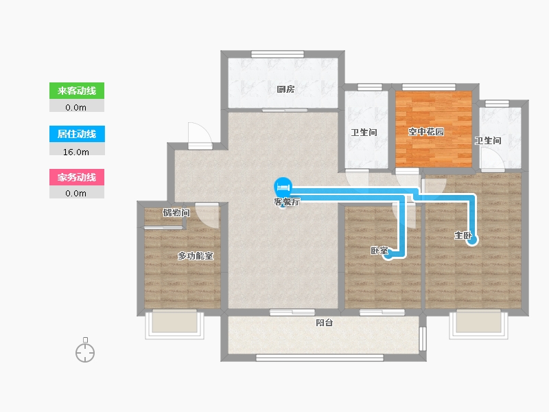 安徽省-滁州市-朗月书院-105.00-户型库-动静线