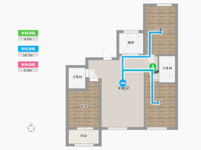 山东省-潍坊市-兰溪学府-87.00-户型库-动静线