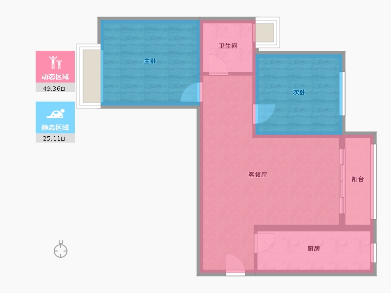 河北省-廊坊市-珠光御景-63.00-户型库-动静分区