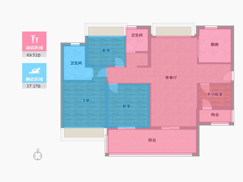 广东省-广州市-保利罗兰国际-95.00-户型库-动静分区