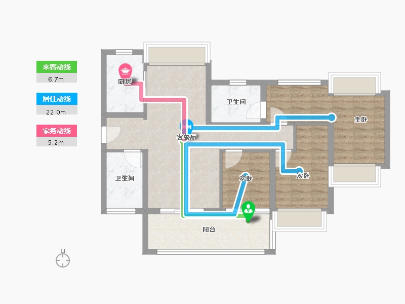 广东省-广州市-越秀星汇文玺-72.00-户型库-动静线