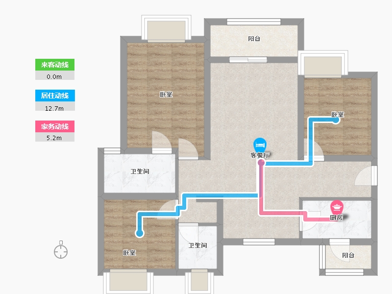 四川省-成都市-康德馨苑-85.00-户型库-动静线