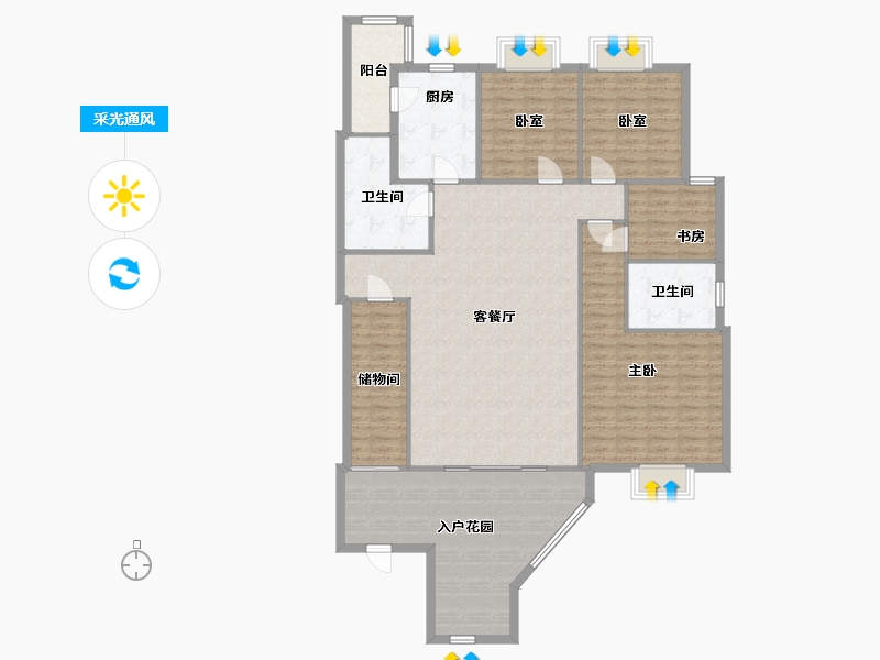 四川省-成都市-青云阁-155.76-户型库-采光通风