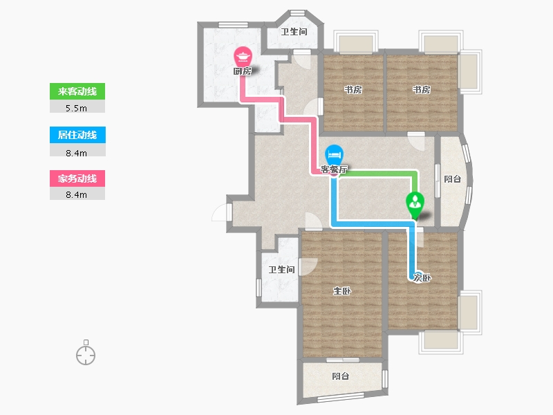 江苏省-南京市-文思苑-120.00-户型库-动静线