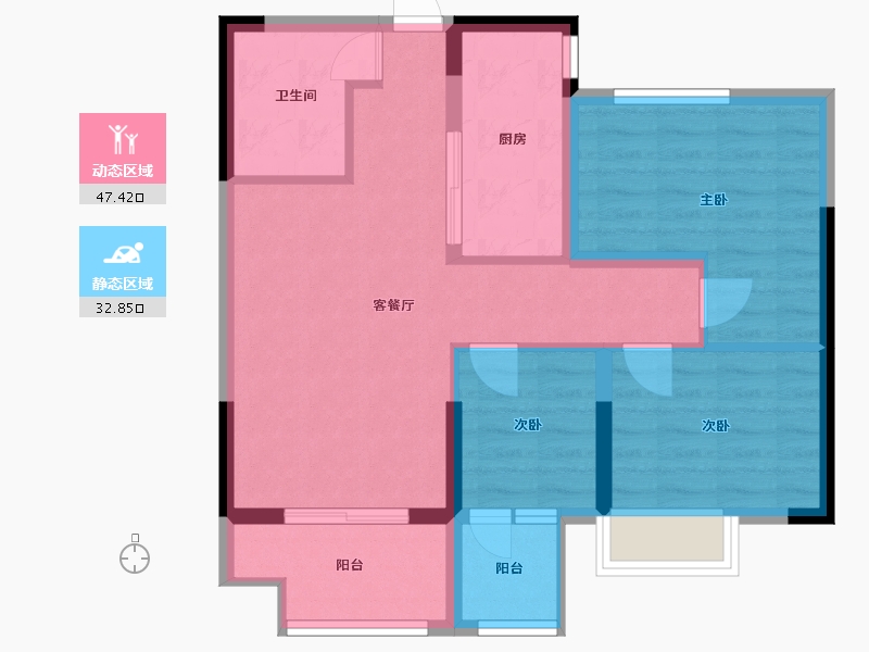 福建省-福州市-世茂福晟钱隆双玺-99.00-户型库-动静分区