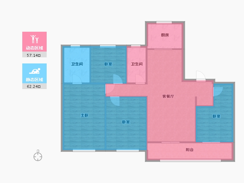 浙江省-嘉兴市-华润置地置地中心幸福里-114.00-户型库-动静分区