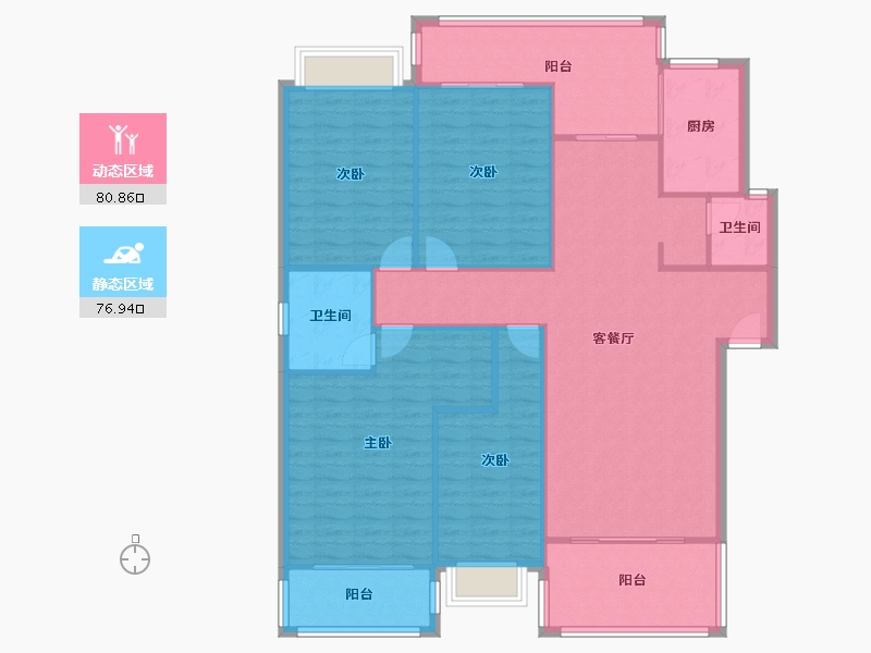 四川省-南充市-清泉小区-西区-144.00-户型库-动静分区