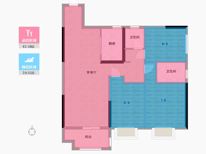 广西壮族自治区-贵港市-盛世青云府-96.07-户型库-动静分区