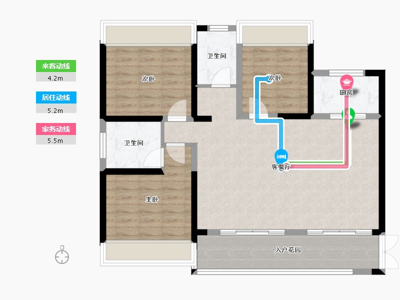 甘肃省-陇南市-诚通花园-134.00-户型库-动静线