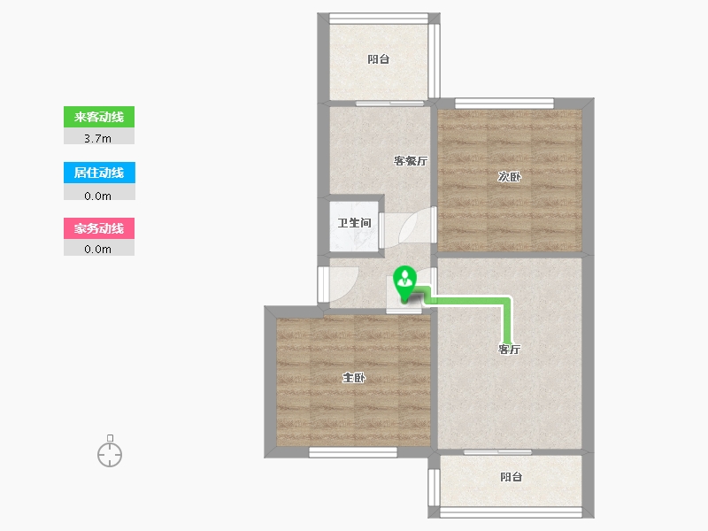 四川省-成都市-恒德路6号院-70.00-户型库-动静线