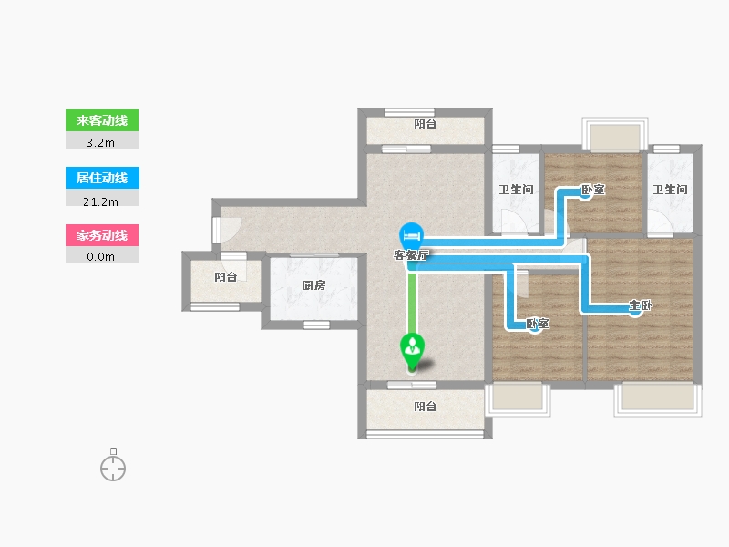 广东省-江门市-御锦珑湾-88.05-户型库-动静线