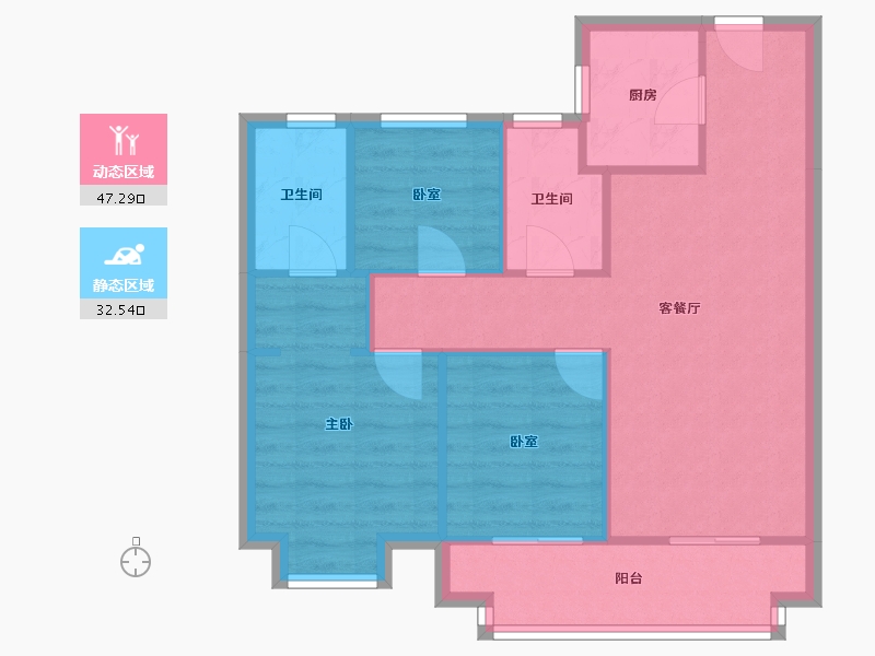 湖北省-武汉市-伟鹏硅谷小镇-74.48-户型库-动静分区