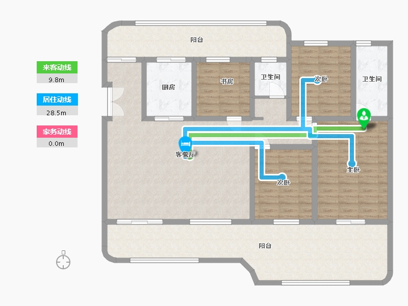 云南省-玉溪市-华城大公馆-146.59-户型库-动静线