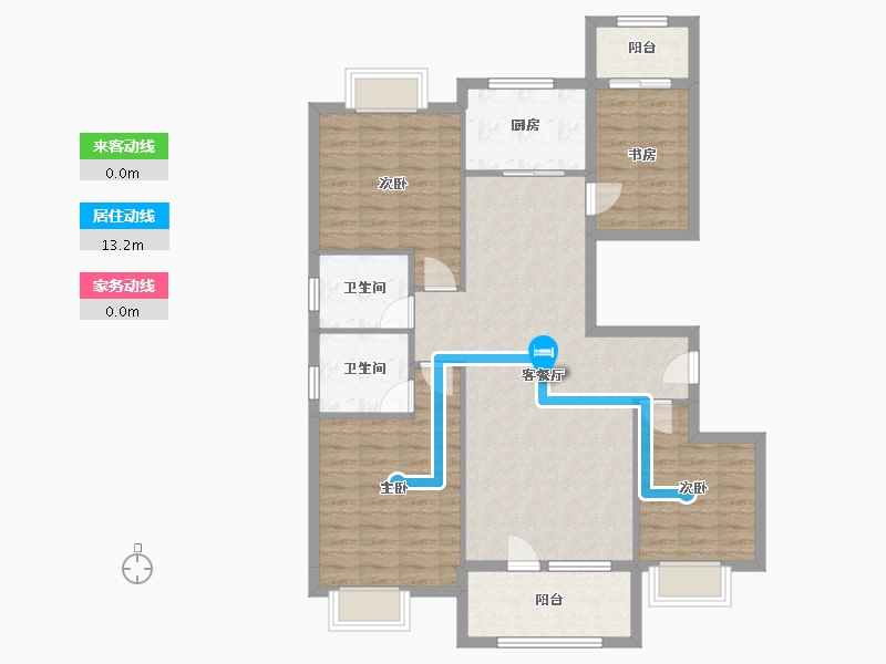 贵州省-黔东南苗族侗族自治州-府前公馆-108.00-户型库-动静线