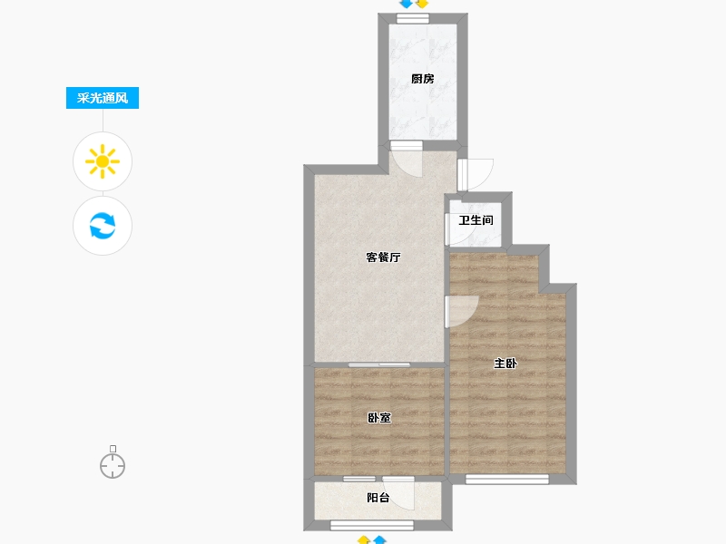 北京-北京市-北新家园-49.00-户型库-采光通风