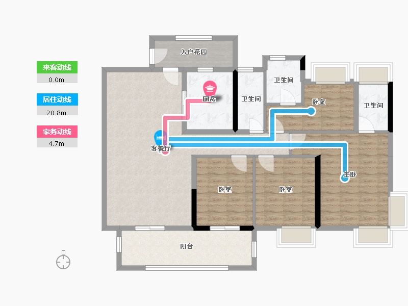 广东省-云浮市-新豪轩锦城-130.00-户型库-动静线