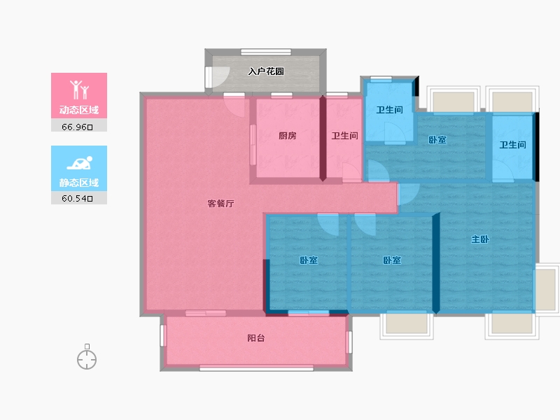 广东省-云浮市-新豪轩锦城-130.00-户型库-动静分区