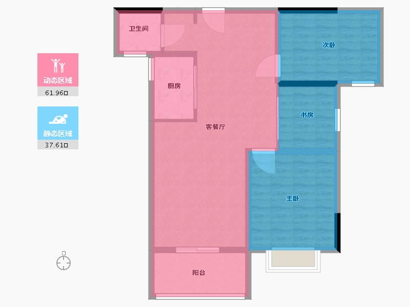 河南省-驻马店市-金居城上城-90.00-户型库-动静分区