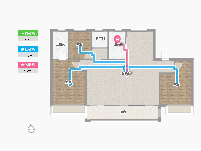 山东省-菏泽市-锦呈铂金世家-107.00-户型库-动静线