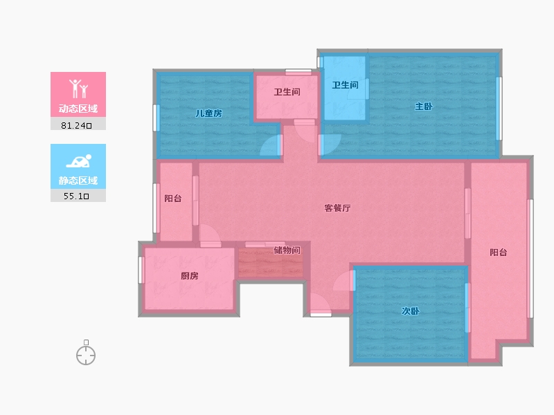 河南省-商丘市-建业幸福里-122.00-户型库-动静分区