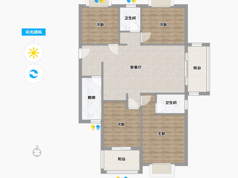 福建省-三明市-书香珑璟-103.20-户型库-采光通风