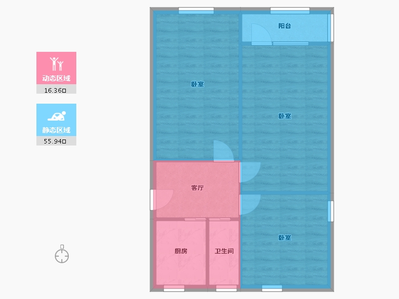 上海-上海市-凌桥二村-50.00-户型库-动静分区