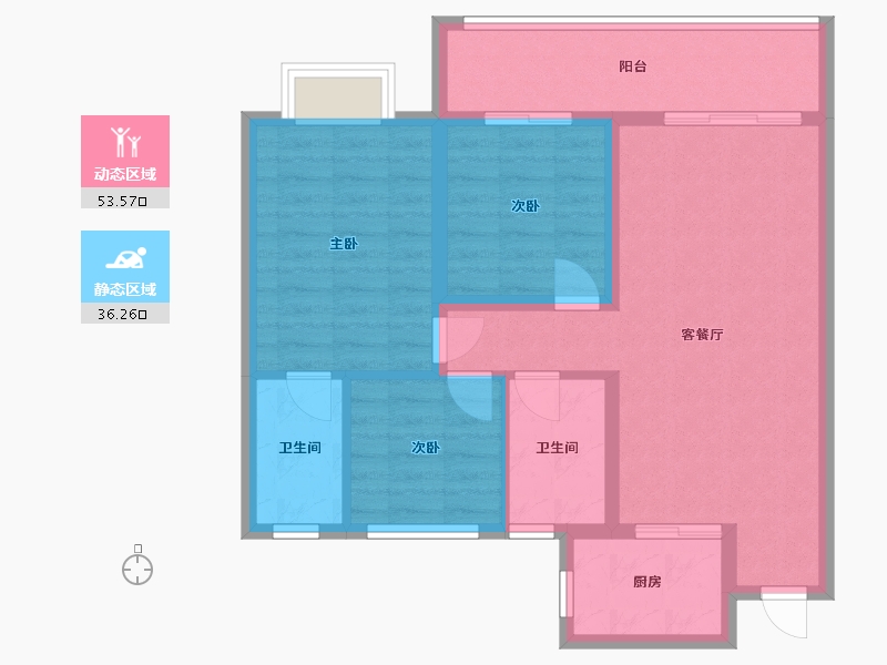 河南省-平顶山市-林溪天悦-83.00-户型库-动静分区