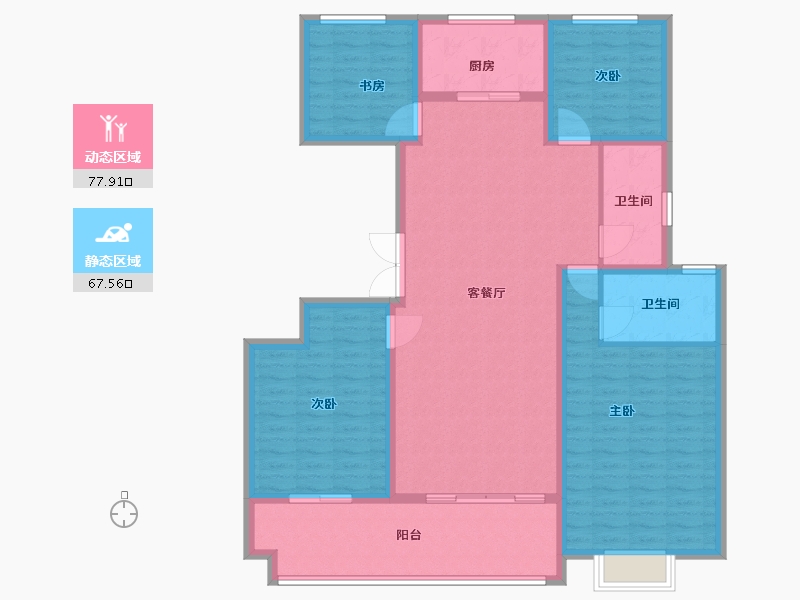 山东省-临沂市-理工学府-132.25-户型库-动静分区