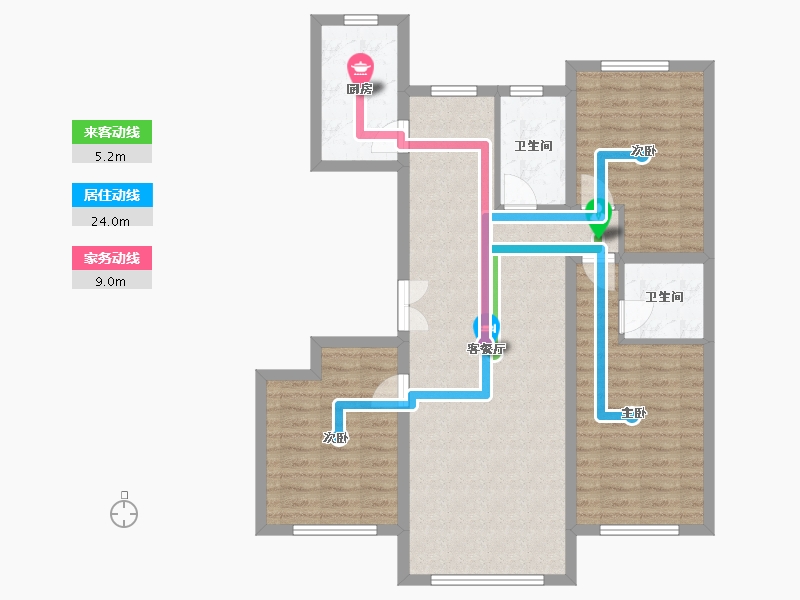 吉林省-白山市-森林御景-106.00-户型库-动静线