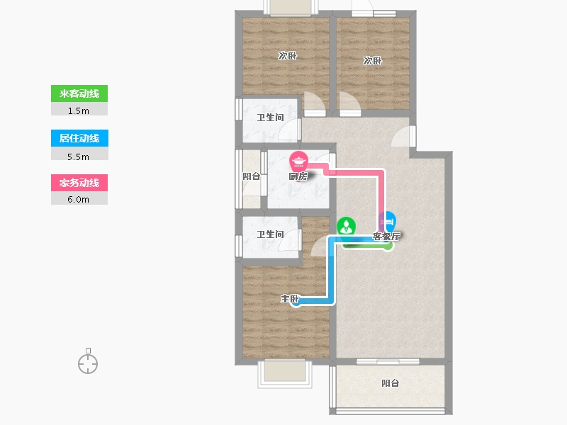 四川省-成都市-瀚林花园-92.00-户型库-动静线