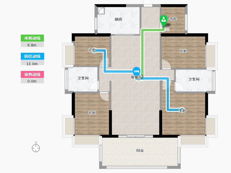 广东省-惠州市-星岸城-125.00-户型库-动静线