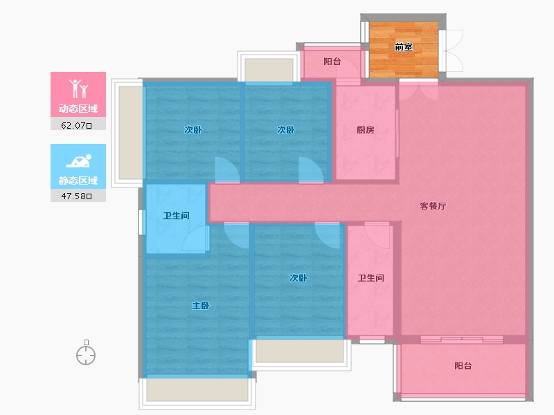 广东省-云浮市-万汇广场-109.95-户型库-动静分区