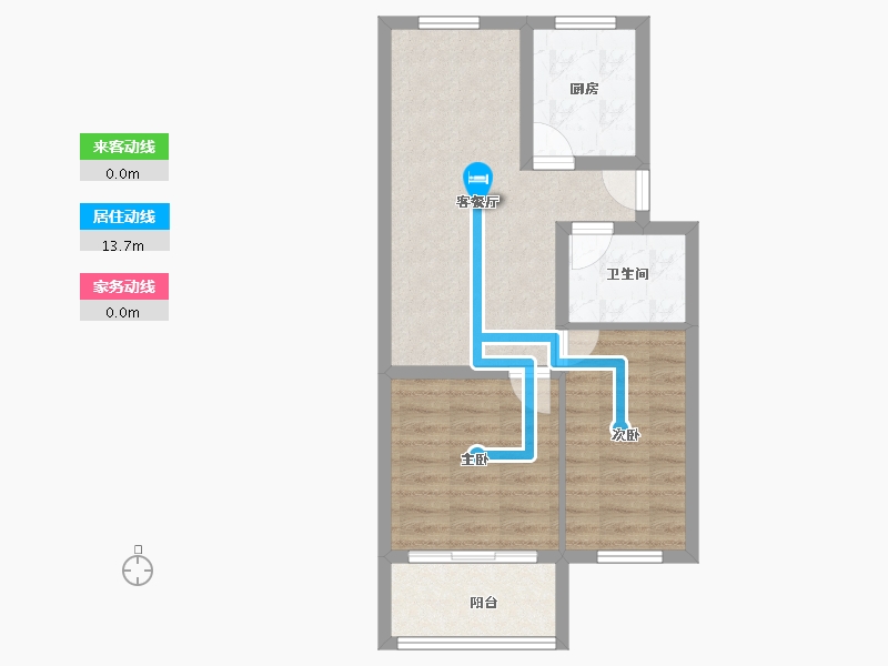 浙江省-杭州市-荷花塘社区-50.00-户型库-动静线