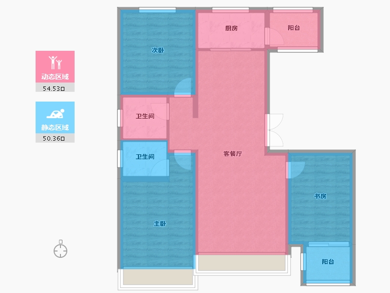 山西省-运城市-嘉禾华侨城-110.00-户型库-动静分区